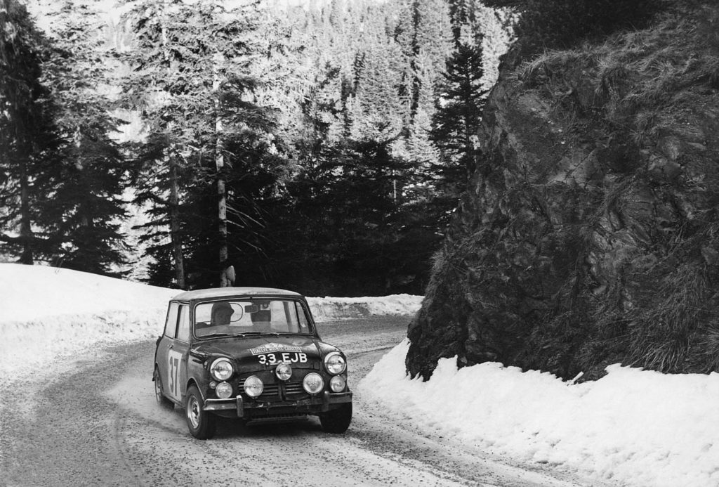 Paddy Hopkirk during the rally 
