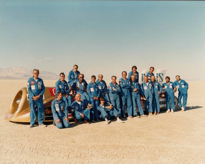 The team stand proud alongside Thrust2