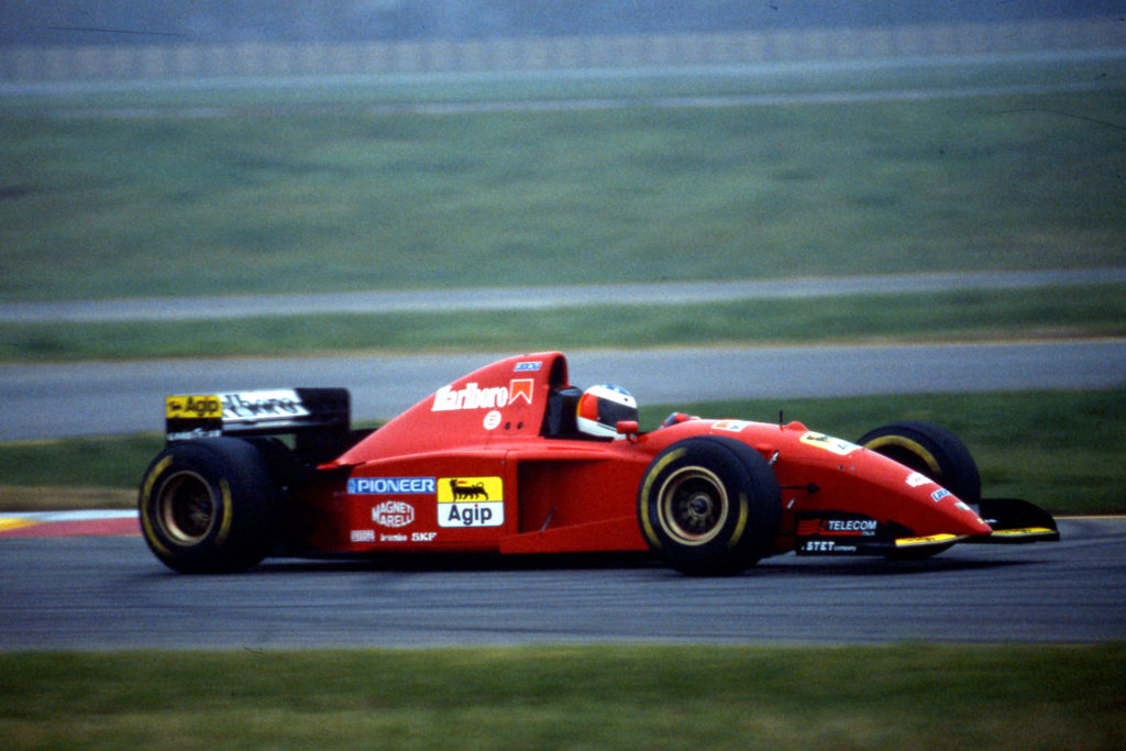 Michael Schumacher testing the Ferrari 412 T2