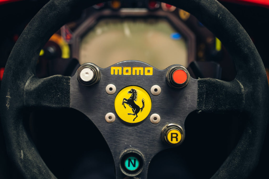 Momo steering wheel of the Ferrari 412 T2 F1 car