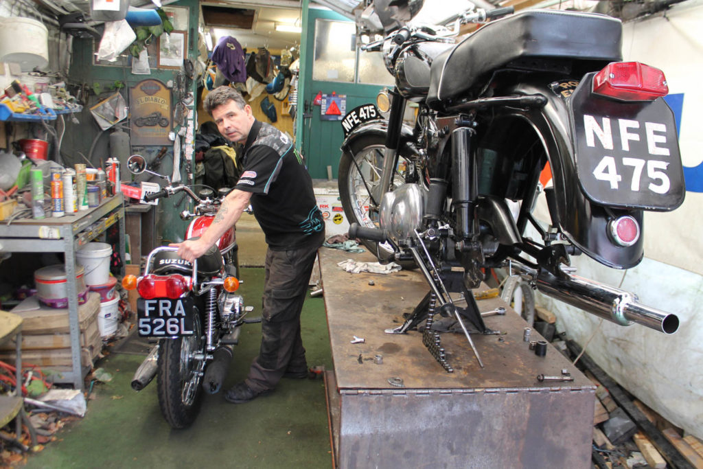 Nigel Hughes of Classic Bikes North West in Ashton-in-Makerfield near Wigan