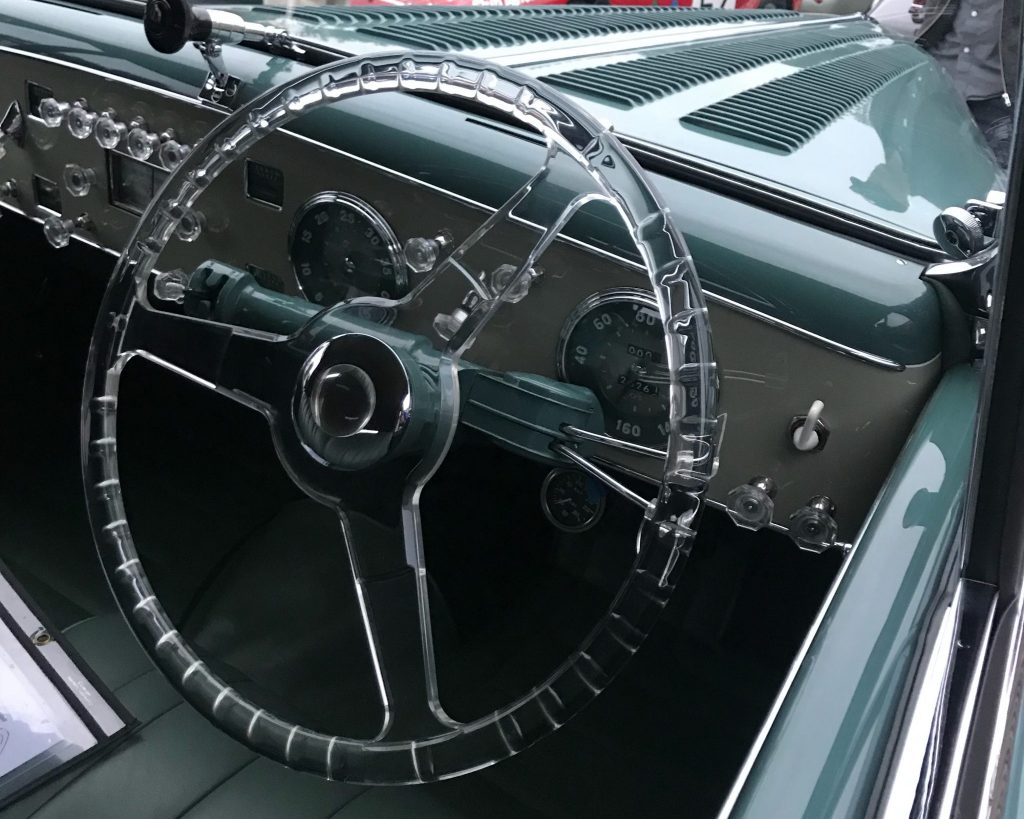 Steering wheel of the 1949 Delahaye 135M Cabriolet by Guilloré