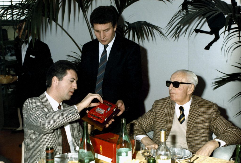 Enzo and Piero Ferrari in 1987_Ferrari F40_Hagerty