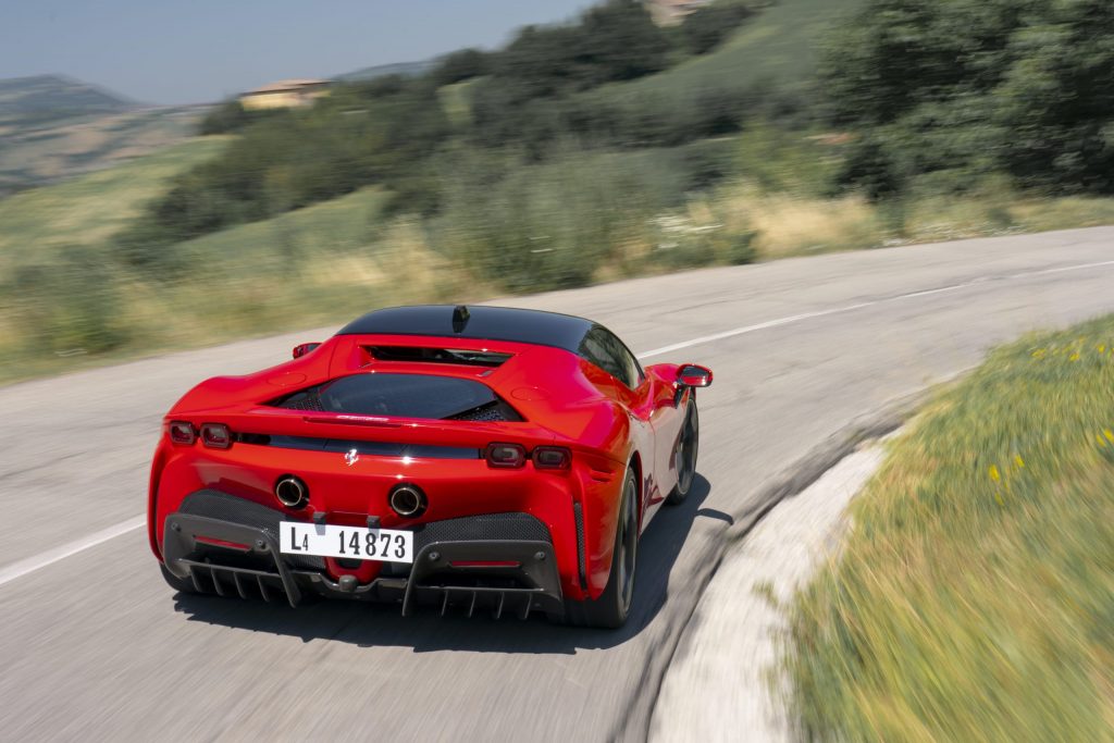 Ferrari SF90 rear view_review by Andrew Frankel_Hagerty