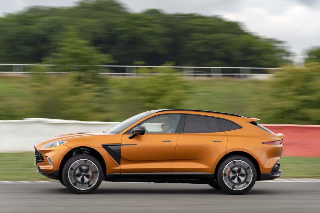 Gavin Green tests the Aston Martin DBX on the track at Silverstone_Hagerty