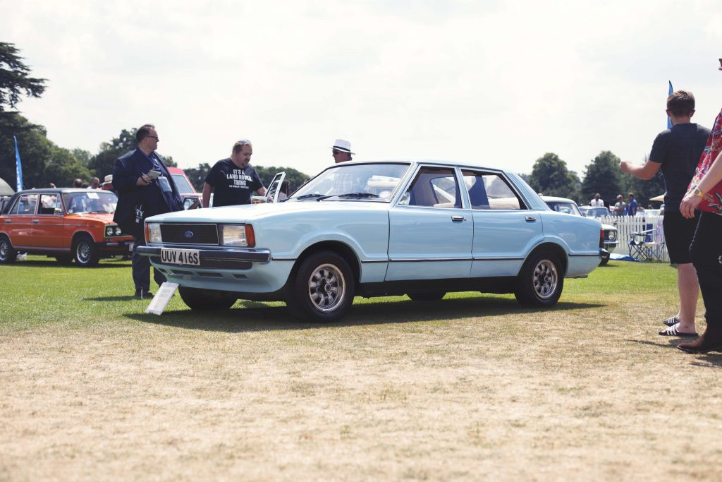 Ford Cortina on display at the Concours de l'Ordinaire