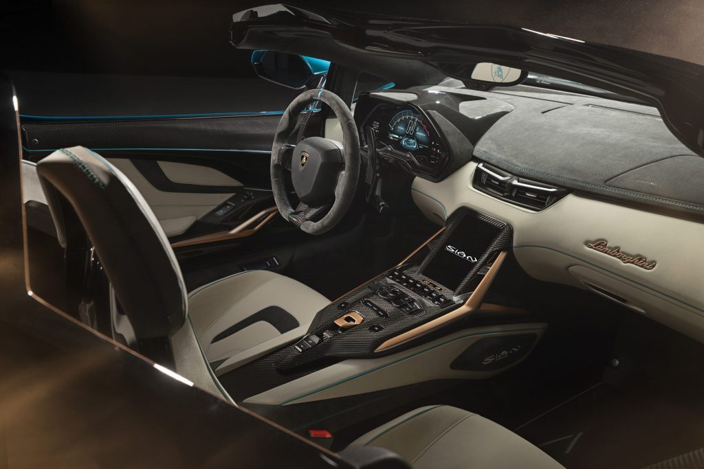 Lamborghini Sian roadster interior