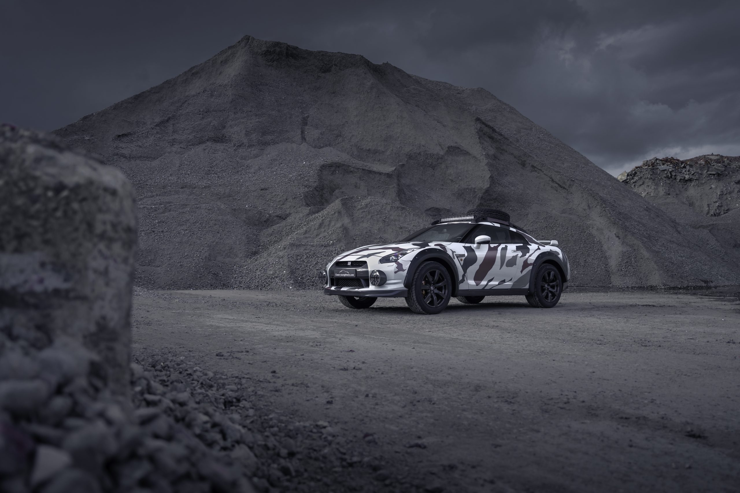 Godzilla goes off road: custom GT-R hits the dirt