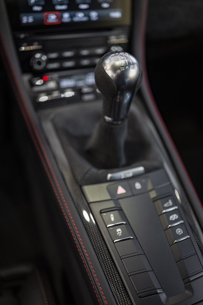 Porsche Cayman 718 GTS gearstick_review by Andrew Frankel_Hagerty