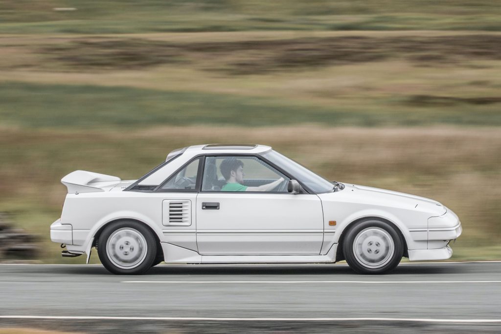 Side view of the original Toyota MR2 which is reinterpreted by Chip Foose_Hagerty