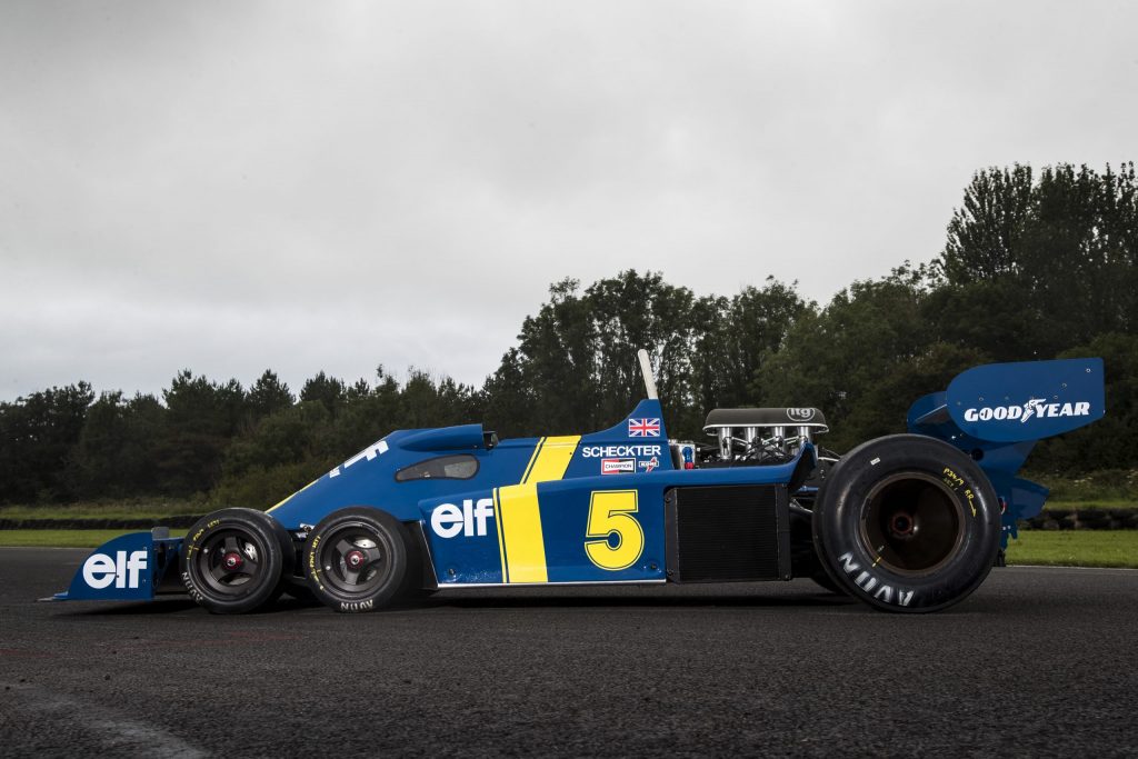 The epic challenge of building a continuation Tyrell P34 six-wheel F1 car_side view of car