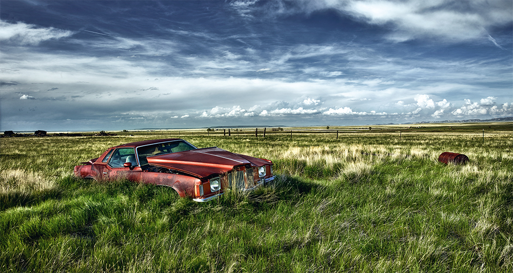 1974 Pontiac Grand Prix, Wyoming, USA. Photo © 2019 Dieter Klein. All rights reserved.