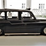 Taxi! This hot rod London cab offers one passenger a ride on the wild side