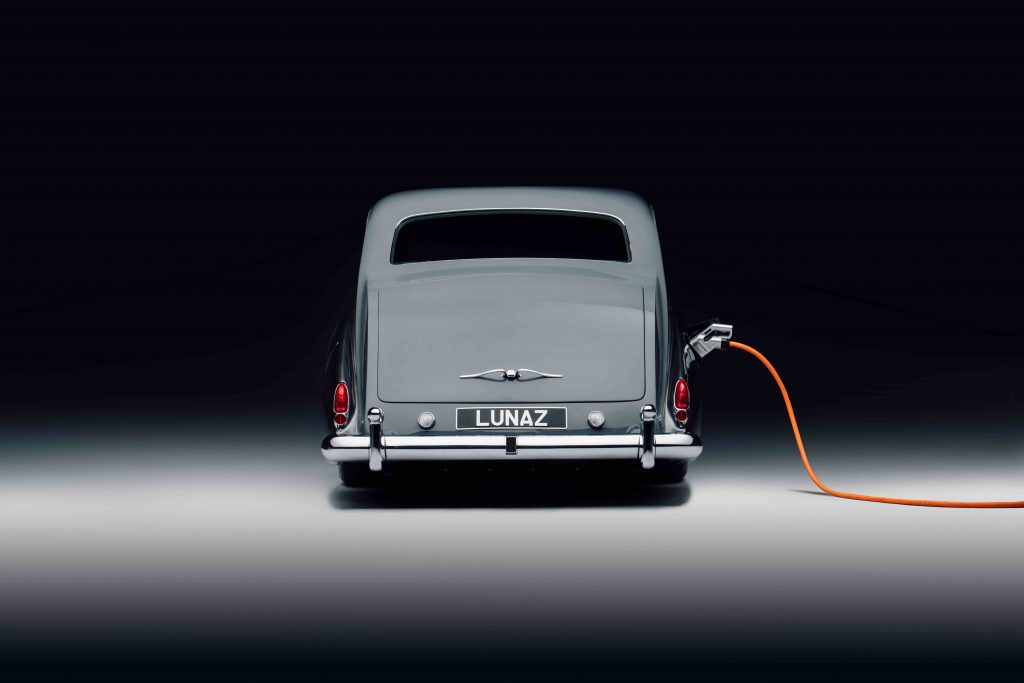 Charging point for electric Lunaz Rolls-Royce Phantom V