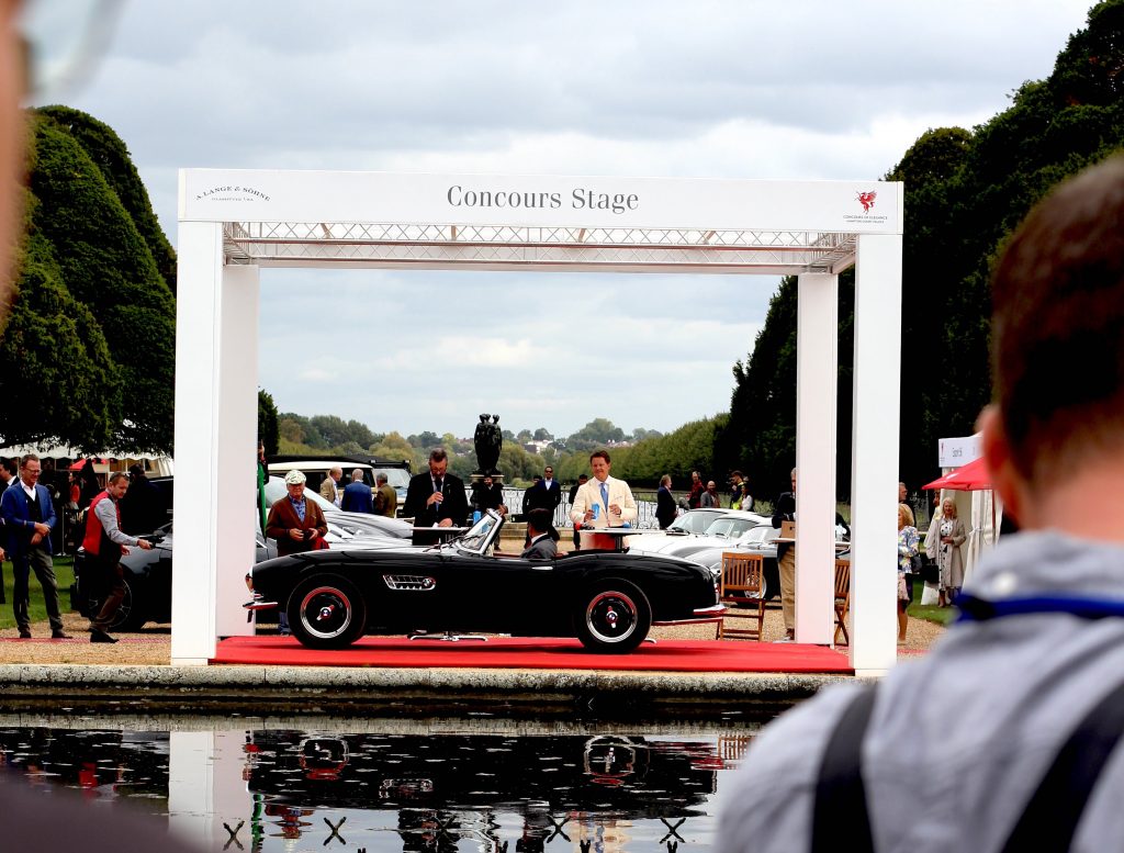 BMW 507 on the stage at the 2020 Hampton Court Concours of Elegance