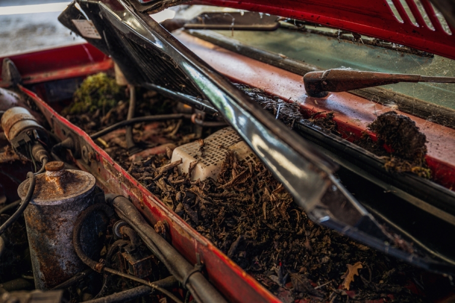 Audi Quattro 10v barn find engine bay