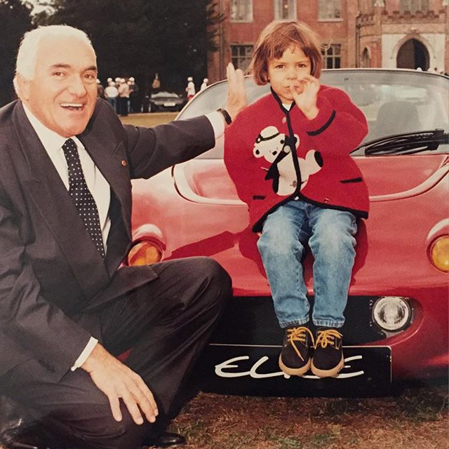 Romano Artioli and Elisa Artioli with the Lotus Elise in September 1996