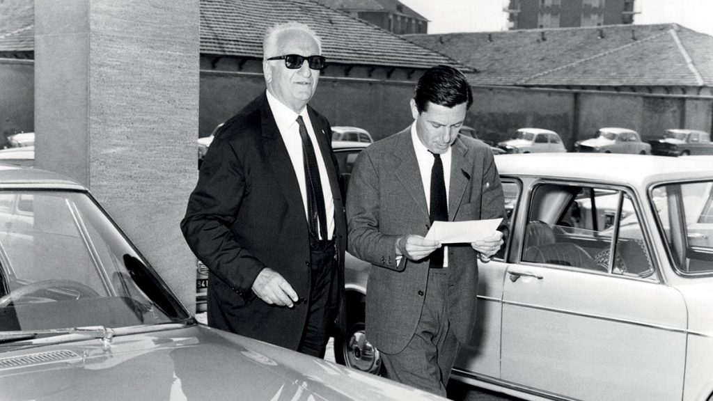 Sergo Pininfarina and Enzo Ferrari in 1966