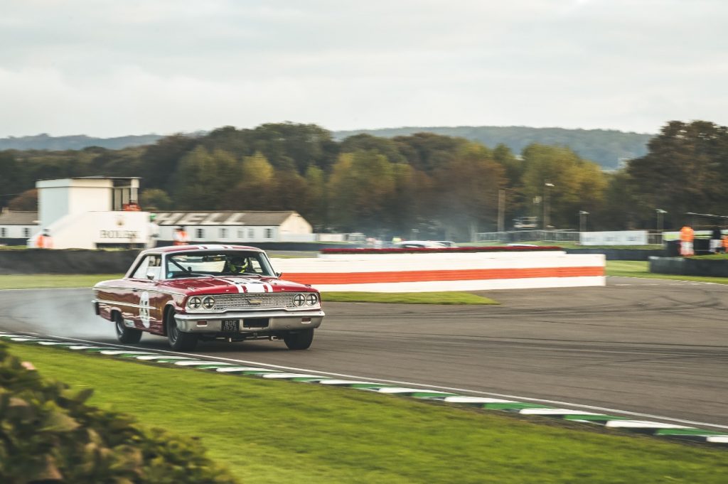 Ford Galaxie 500 V8 engine blows up at Goodwood SpeedWeek