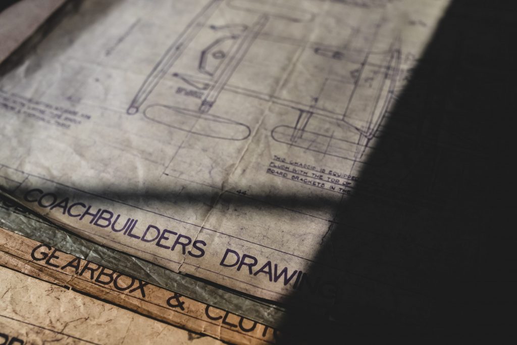 Alvis original blueprints for cars