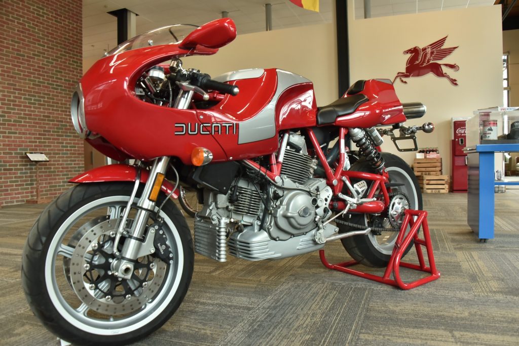 Ducati on paddock stands