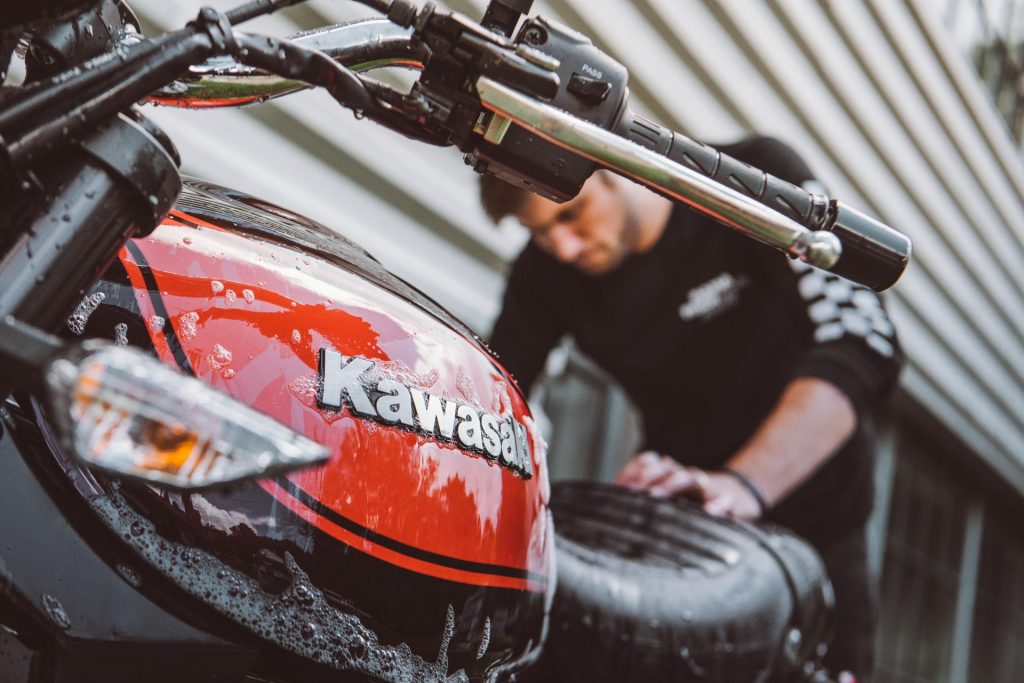 Clean your motorbike before storing it