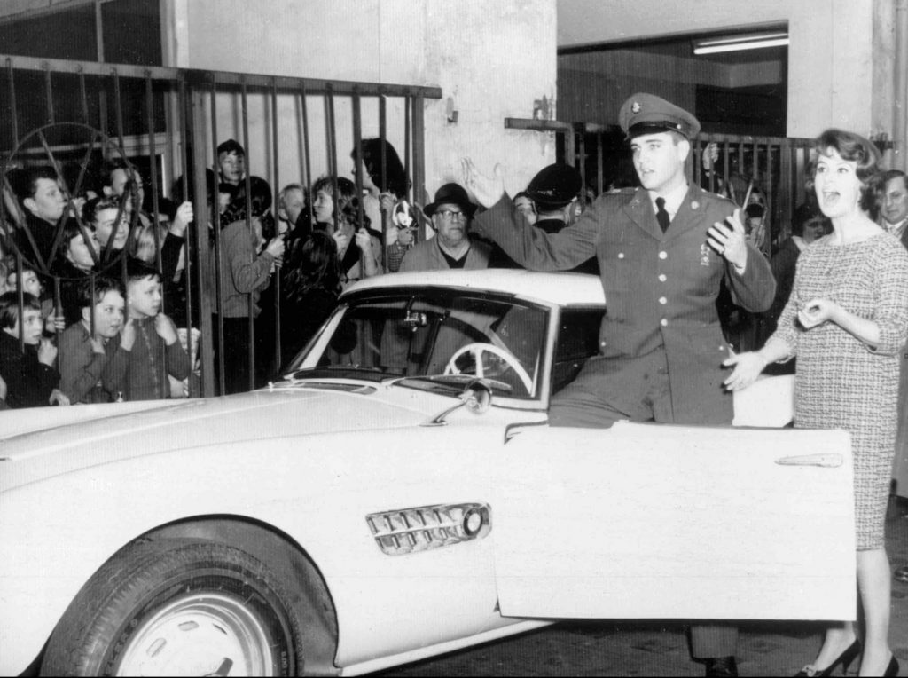 Elvis Presley with the BMW 507 that influenced the Z8