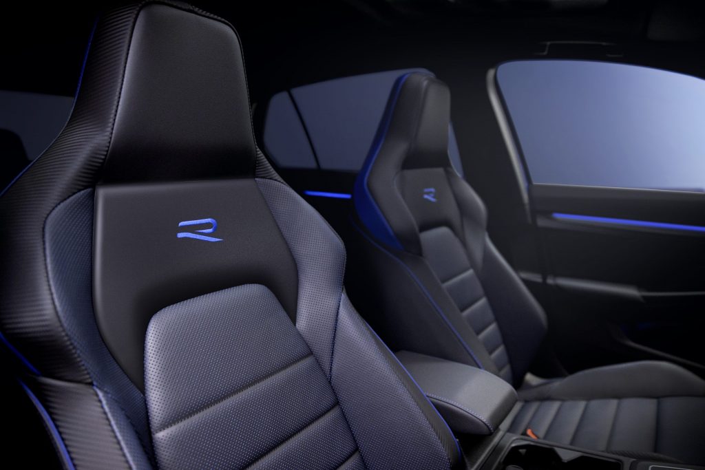 2021 Volkswagen Golf R interior and sports seats