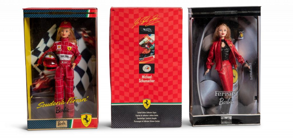 Michael Schumacher Barbie doll set collectible automobilia