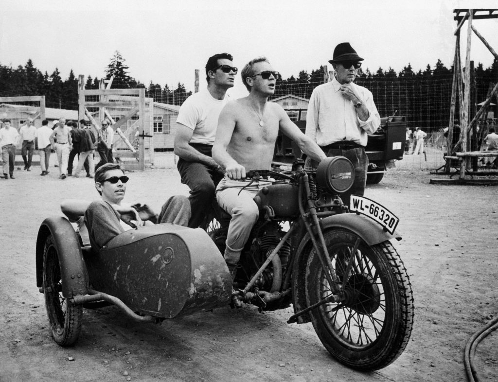 Steve McQueen on the set of the Great Escape