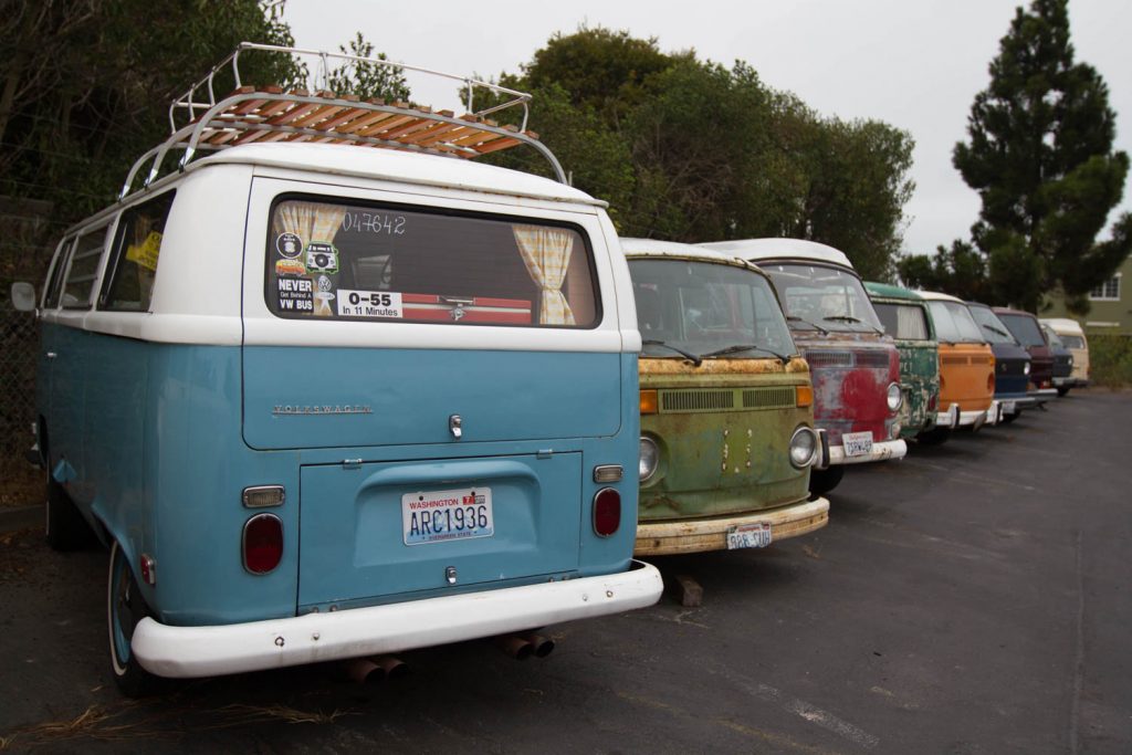 A popular imported car is the VW Camper