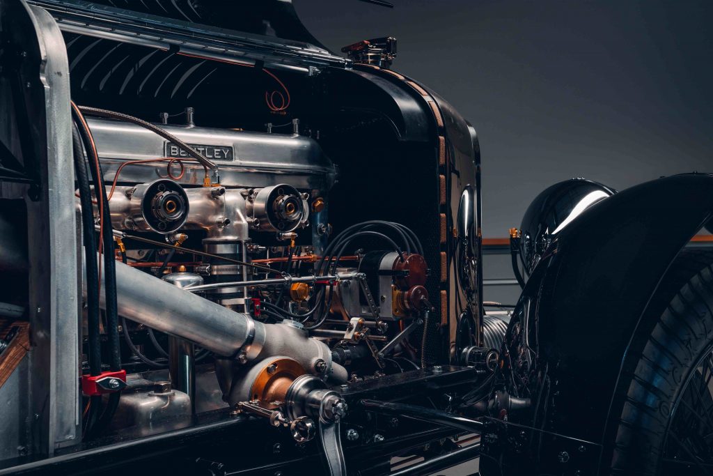 1929 Bentley Blower continuation car engine shot