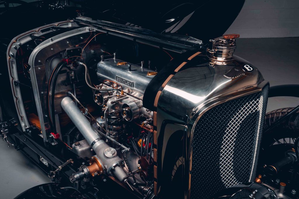 1929 Bentley Blower continuation car engine shot