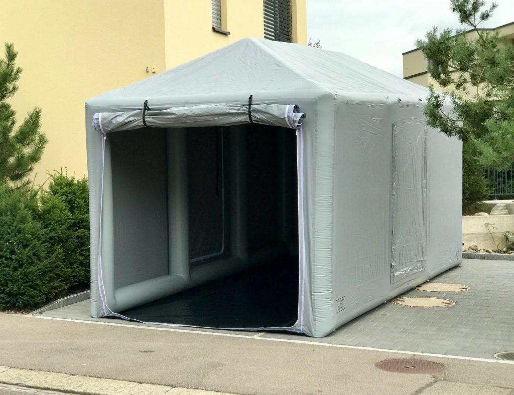 Car Shield is an outdoor portable garage structure for car storage