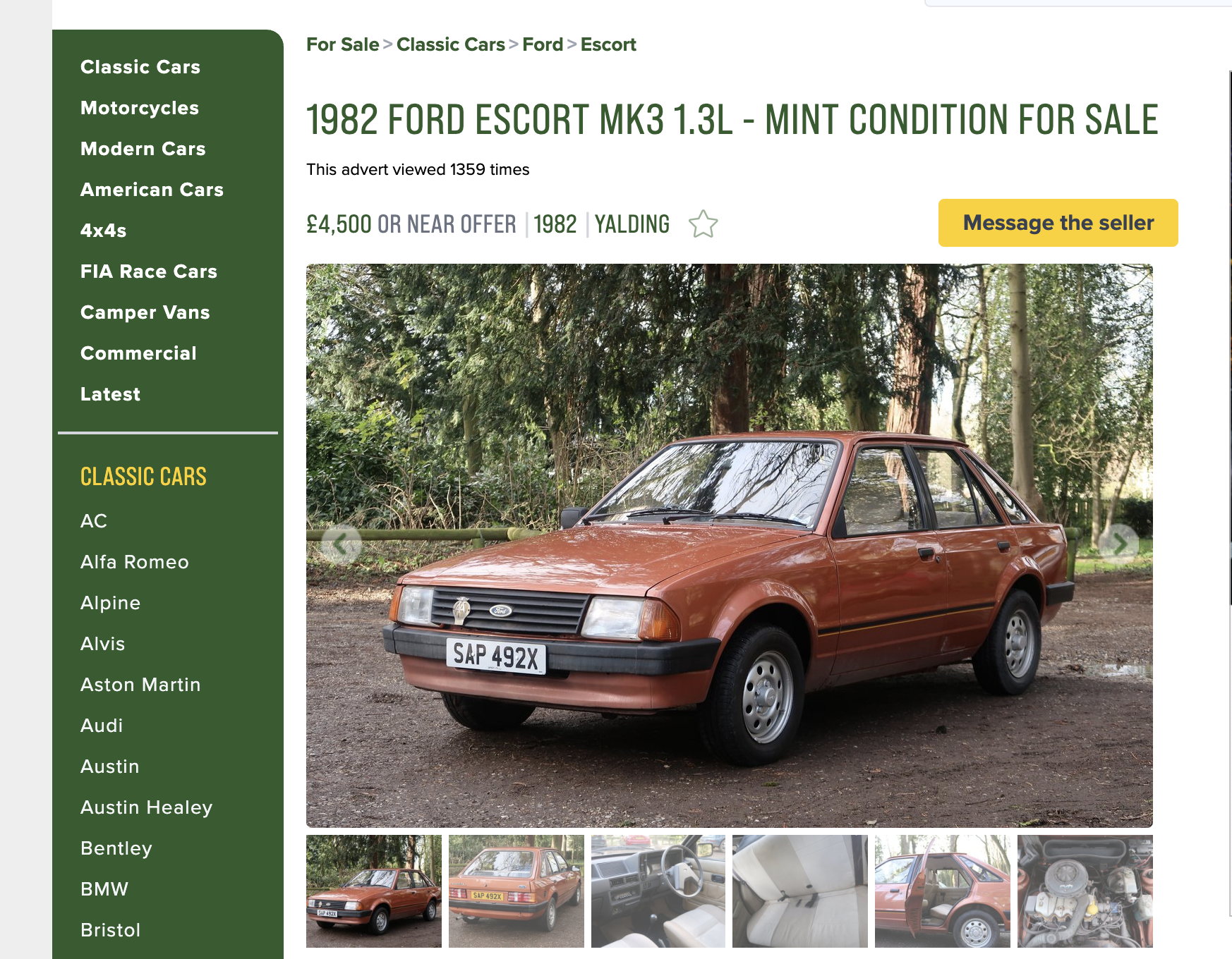 Unexceptional Classifieds: Ford Escort 1.3L