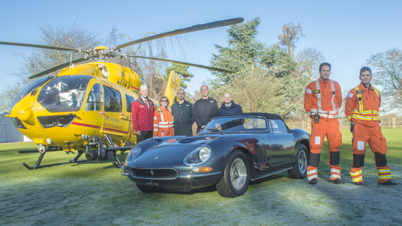 Richard Allen donated his 1964 Ferrari 330 Nembo Spider to the East Anglian Air Ambulance Service