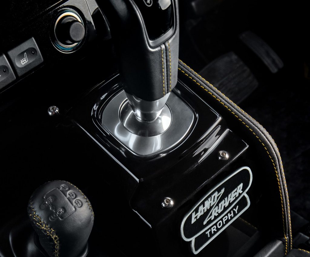 Land Rover Defender Works V8 Trophy gear and drive selector