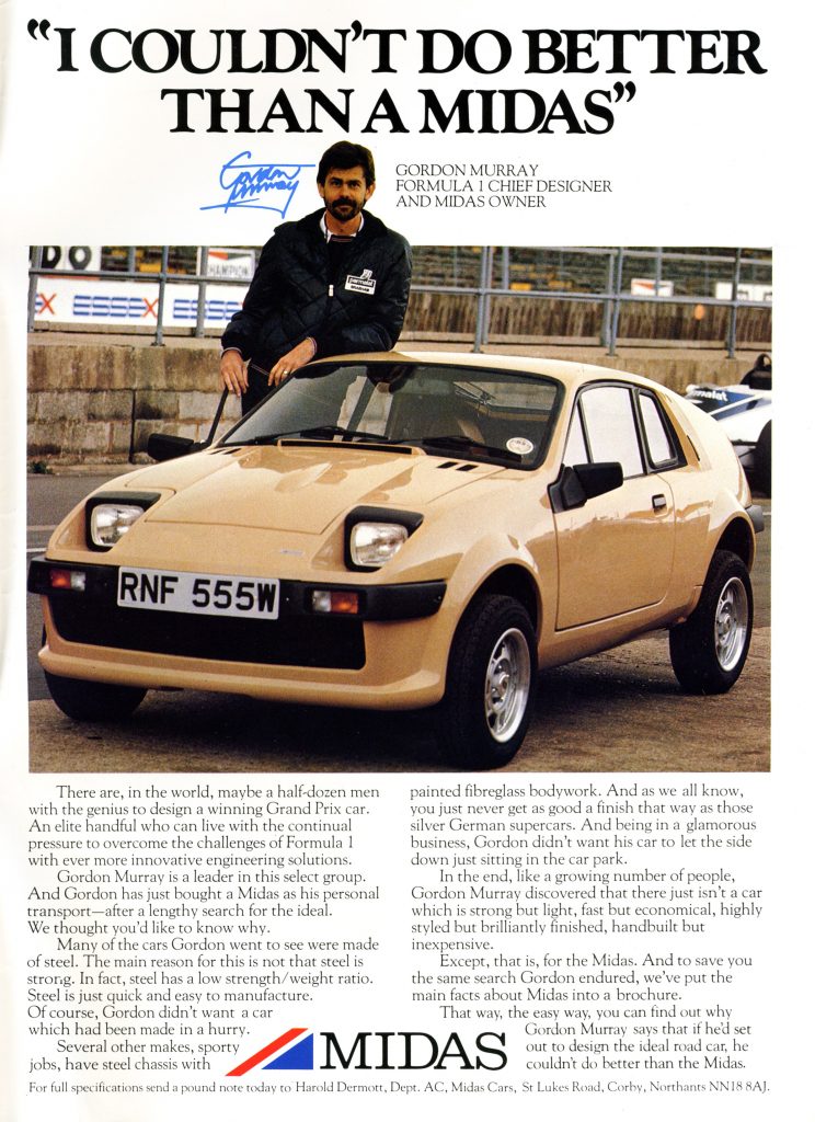 Midas advert featuring Gordon Murray