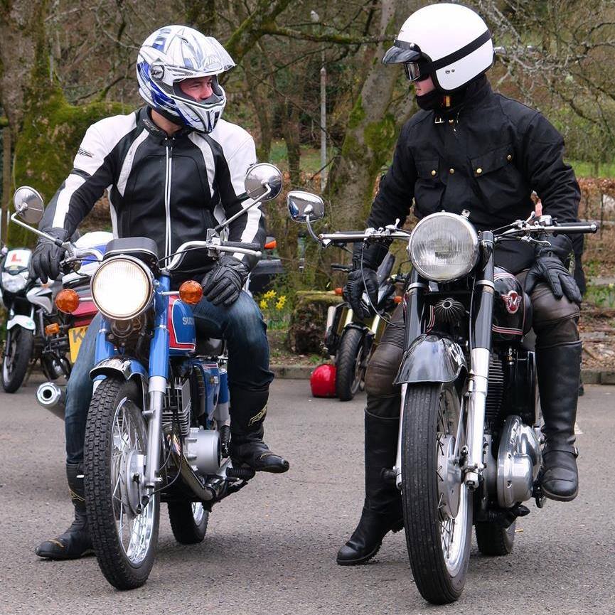 Chris (left) and Scott Linford are classic bike fans