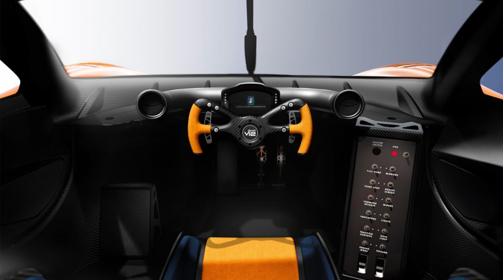 Gordon Murray Automotive T.50s Niki Lauda interior and steering wheel