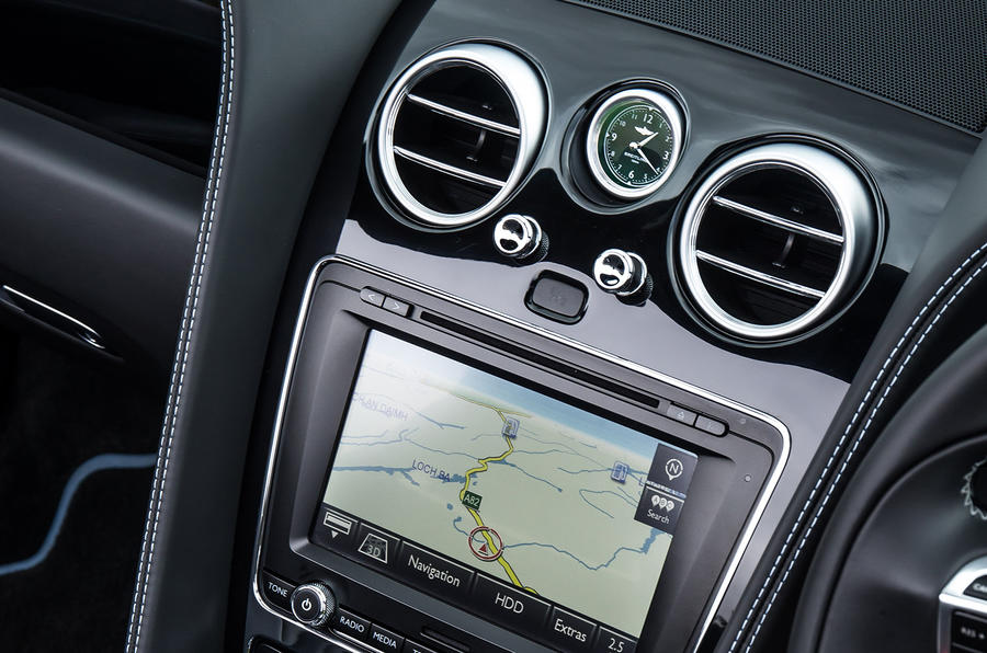 Bentley Continental GT V8S infotainment screen