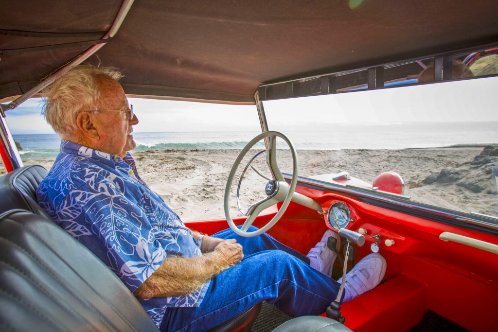 Bruce Meyers looks out to sea