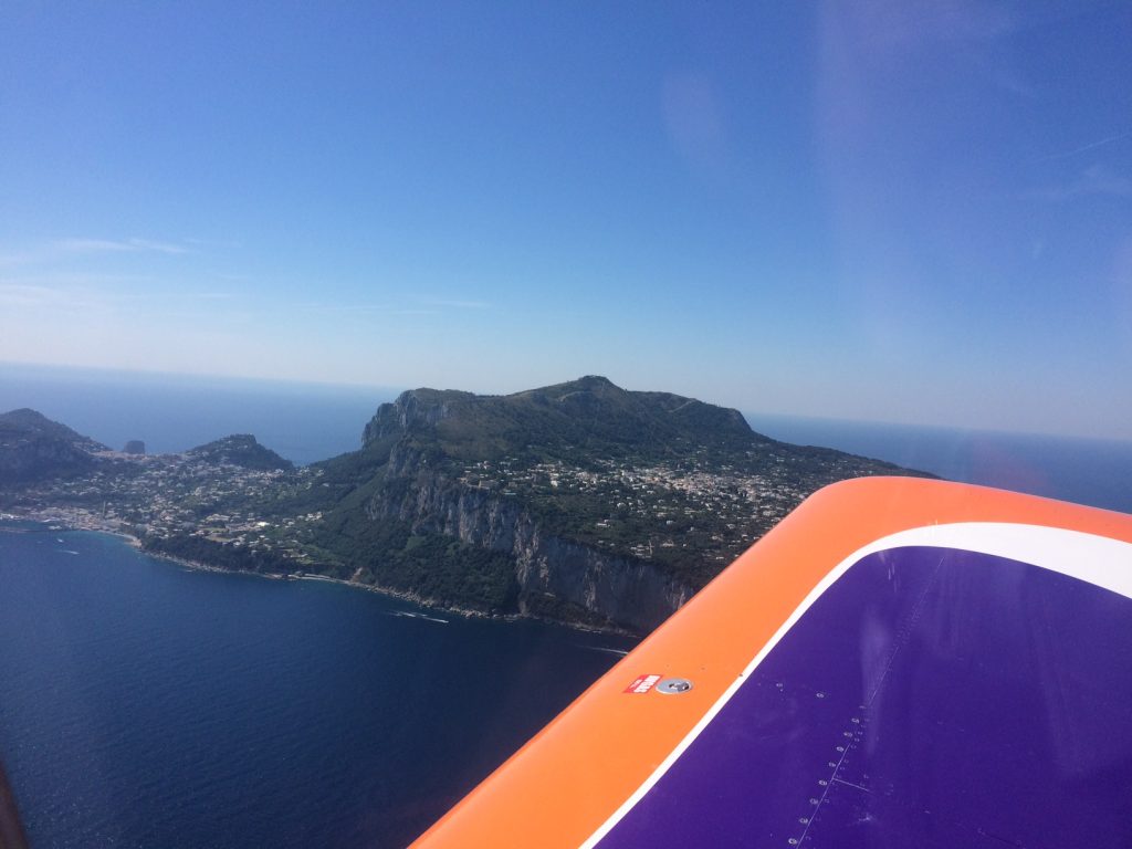 View of Capri from Colin Goodwin's plane