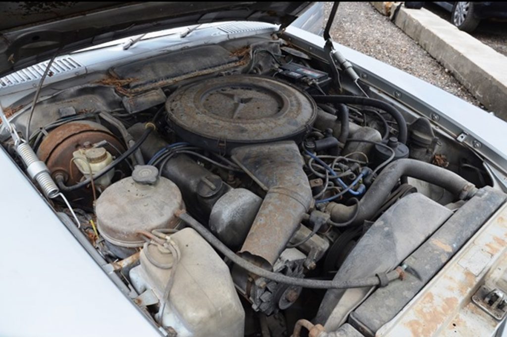 Ex Peter Seller Mercedes 450 SLC before it was restored