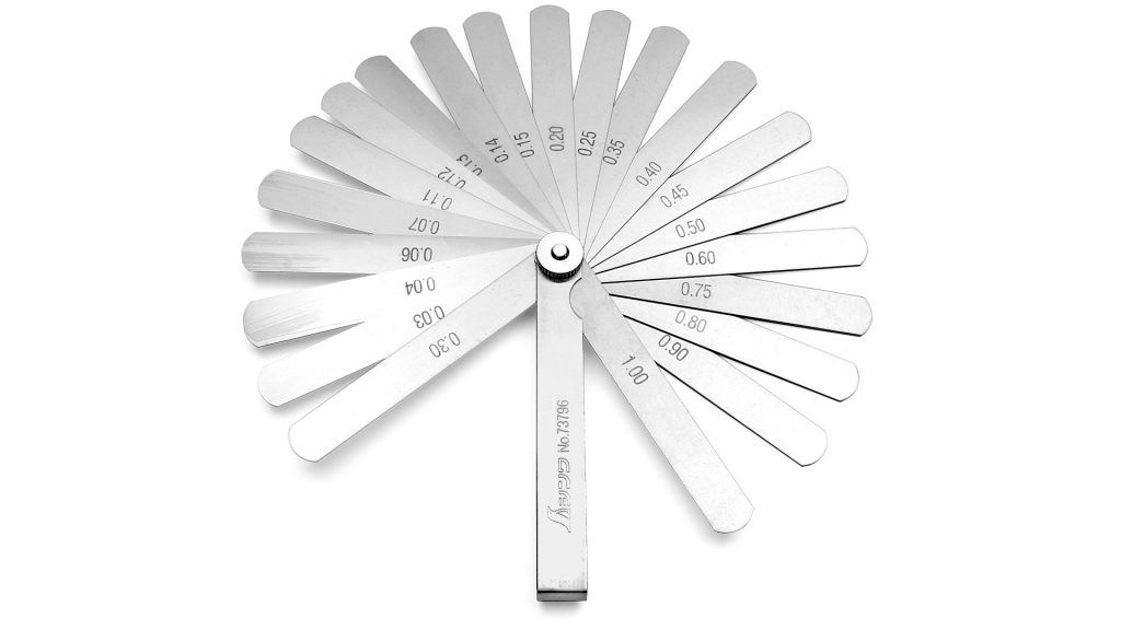 Feeler gauge is used to check spark plug gaps