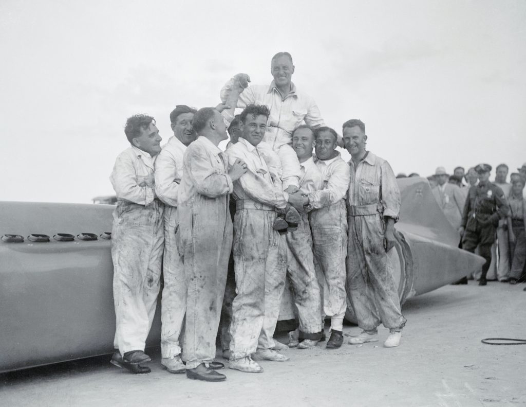 Malcolm Campbell with Blue Bird, 1935