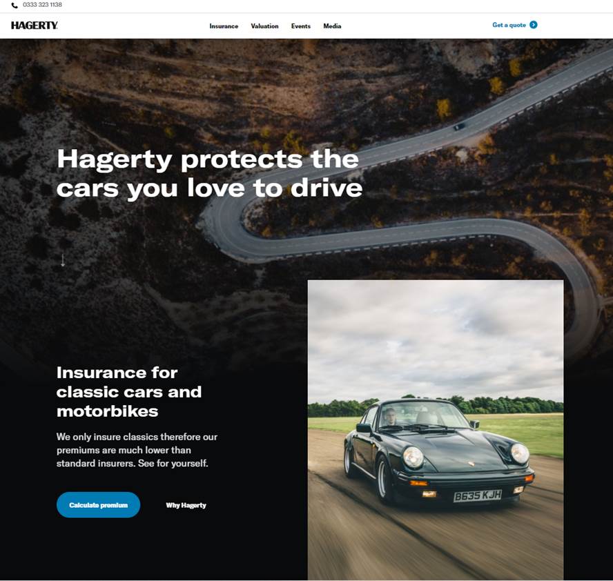 Hagerty UK Website - Home page