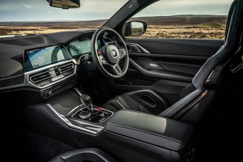 Interior of the 2021 BMW M4 Competition