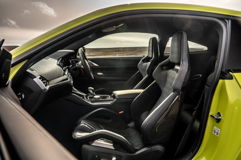 Optional carbon bucket seats of the 2021 BMW M4 Competition