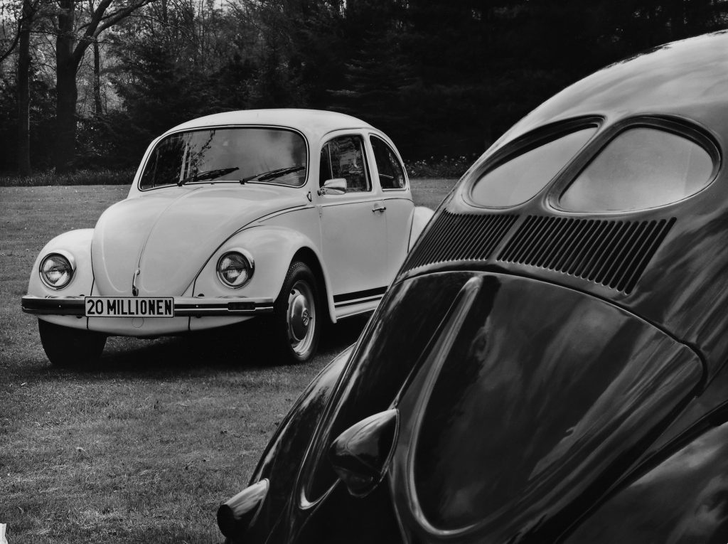 Split-window Volkswagen Beetle with Mexican Beetle